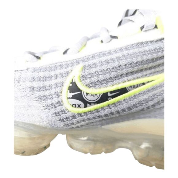 NIKE Air VaporMax 2021 Flyknit 'Wolf Grey Volt' Running Shoes Size 5.5Y/W7 - Picture 11 of 16